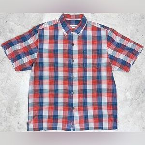 Tommy Bahama Geometric Pattern Shirt Premium 100% Textured Silk Men's Large